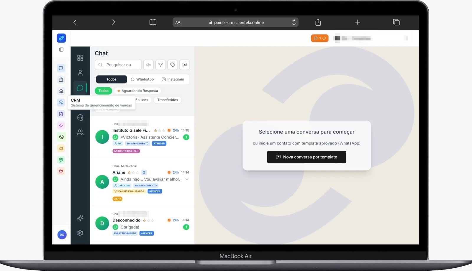 CRM Simples e Intuitivo